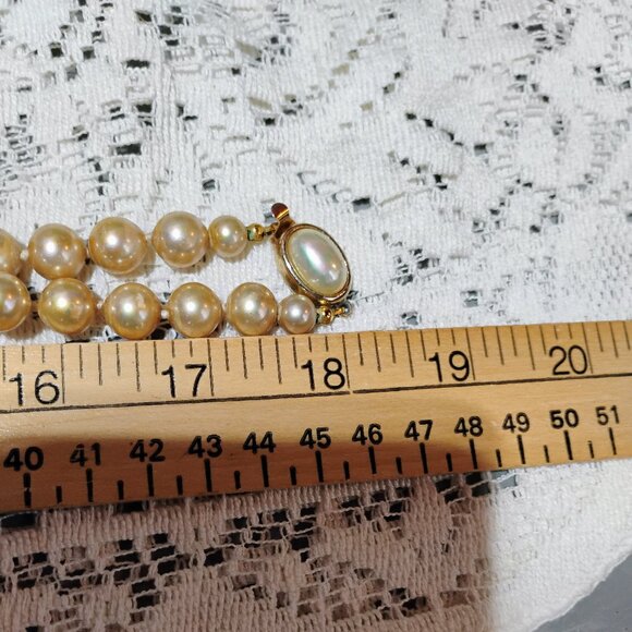 Carolee 18" faux pearl necklace with clasp vintage - Picture 7 of 10